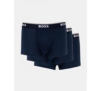 BOSS Mens Trunk 3P Power Three-Pack of Logo-Waistband Trunks in Stretch Cotton