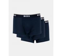 BOSS Mens Trunk 3P Power Three-Pack of Logo-Waistband Trunks in Stretch Cotton
