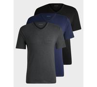HUGO BOSS Embroidered Logo Cotton V-neck T-shirt, Pack of 3