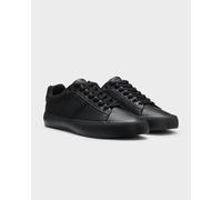BOSS Orange Aiden Tenn Mens Faux-Leather Trainers with Plain and Grained Textures - Black 005 - Black 005 - UK11 EU45 US12