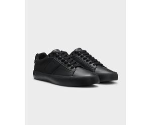 BOSS Orange Aiden Tenn Mens Faux-Leather Trainers with Plain and Grained Textures - Black 005 - Black 005 - UK11 EU45 US12