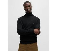 BOSS Orange Akiro Mens Funnel Neck Jumper - Black 001 - Black 001 - L