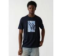 BOSS Orange Animali Mens Graphic Print T-Shirt - Dark Blue 404 - Dark Blue 404 - XL