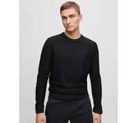 BOSS Orange Avac C Mens Wool Blend Regular Fit Sweater with Embroidered Logo - Black 001 - Black 001 - M