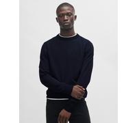 BOSS Orange Avac C Mens Wool Blend Regular Fit Sweater with Embroidered Logo - Dark Blue 404 - Dark Blue 404 - XL