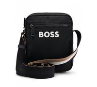 BOSS Orange Catch 3.0 Mens Crossbody Bag with Signature-Stripe Strap - Black 001