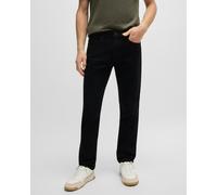BOSS Mens Delaware BO Stay-Black Slim-fit Jeans in Comfort-Stretch Denim