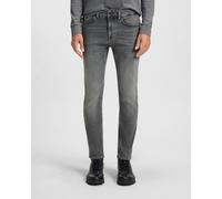 BOSS Orange Delaware Delaware Mens Slim-Fit Jeans in Grey Soft-Motion Denim -
