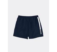 Boss Orange Dolphin NOS Mens Quick-Drying Swim Shorts with Stripe and Logo - Blue - Size X-Large