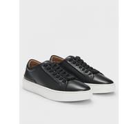 Boss Orange Gary Tenn Mens Leather Low-Top Trainers with Branded Lace Loop NOS - Black - Size UK 7