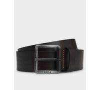 BOSS Leather belt with logo buckle - Style Jeeko_Sz40, 50541165 Dark Brown 36