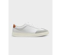 BOSS Orange Kieran Mens Grained-Leather Trainers with Contrast Backtab - Natural 108 - Natural 108 - UK9 EU43 US10