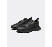 Boss Orange Mens Jonah Mixed-Material Trainers with Mesh Details and Branding - Black - Size UK 7.5