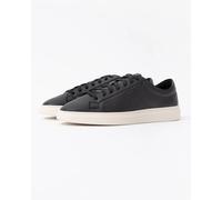 BOSS Orange Mens Kieran Low Top Trainers in Leather with Embossed Logo - Black