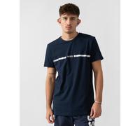 BOSS Orange Mens Metallic Stripe Logo T-Shirt - Navy 412 - Navy 412 - L