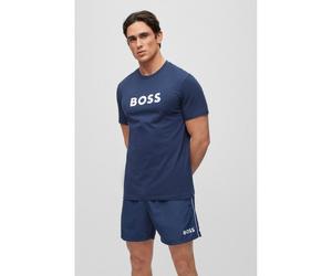 Boss Orange Mens RN Center Logo T-Shirt 50491706 - Navy Cotton - Size X-Large