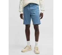 BOSS Orange Mens Slim Fit Chino Shorts in Stretch Cotton Twill - Open Blue 462 - Open Blue 462 - W32