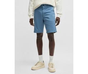 BOSS Orange Mens Slim Fit Chino Shorts in Stretch Cotton Twill - Open Blue 462 - Open Blue 462 - W32