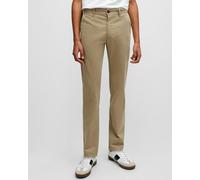 BOSS Orange Mens Slim Fit Chinos in Stretch-Cotton Satin NOS - Beige 239 - Beige 239 - W36 L30