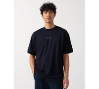 Boss Orange Mens Summer Mesh T-Shirt in Navy - Size Large
