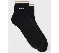 BOSS Orange Mens Two-Pack of Short Length Socks with Signature Stripe NOS - Black 001 - Black 001 - UK9-11 EU43-46 US10-13