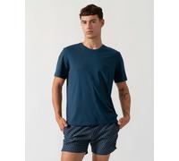 BOSS Orange Mix&Match Mens Stretch-Cotton Loungewear T-Shirt with Embroidered Logo - Open Blue 480 - Open Blue 480 - M