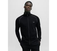 BOSS Orange Mix & Match Mens Stretch Cotton Zip-Up Jacket with Logo Detail NOS - Black 001 - Black 001 - S