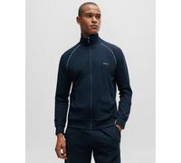 BOSS Orange Mix & Match Mens Stretch Cotton Zip-Up Jacket with Logo Detail NOS - Dark Blue 403 - Dark Blue 403 - M