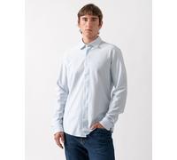 BOSS Orange Mysoft Mens Slim-Fit Shirt in Melange Cotton Jersey - Open Blue 461