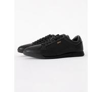 BOSS Orange Nitan Mens Leather Trainers with Embossed Logo - Black 005