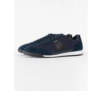 BOSS Orange Nitan Mens Mixed Material Trainers with Ridged Outsole - Dark Blue