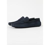 BOSS Orange Noel Mens Nubuck-Leather Loafers with Driver Sole - Dark Blue 402 - Dark Blue 402 - UK12 EU46 US13