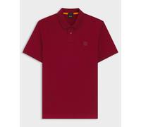 BOSS Orange Passenger Mens Stretch-Cotton Slim-Fit Polo Shirt with Logo Patch - Medium Red 614 - Medium Red 614 - L