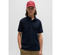 BOSS Orange Passenger Mens Stretch-Cotton Slim-Fit Polo Shirt with Logo Patch NOS - Dark Blue 404 - Dark Blue 404 - XXL