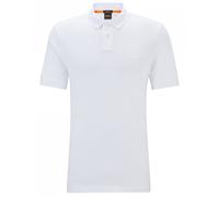 Boss Passenger logo-patch cotton-blend piqué polo top - White white Large
