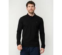 BOSS Orange Passerby Mens Long Sleeve Stretch-Cotton Polo Shirt with Logo Patch NOS - Black 001 - Black 001 - S
