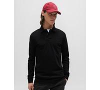 Boss Orange Passerby Mens Long Sleeve Stretch-Cotton Polo Shirt with Logo Patch NOS - Black - Size Medium