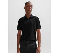BOSS Mens Passertip Logo-Patch Slim-fit Polo Shirt in Stretch Cotton