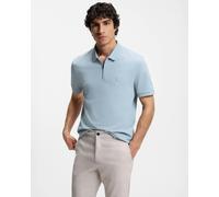 BOSS Orange Passerzip Mens Zip Placket Polo Shirt - Light/Pastel Blue 458 - Light/Pastel Blue 458 - M
