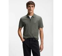 BOSS Orange Passerzip Mens Zip Placket Polo Shirt - Open Grey 076 - Open Grey 076 - M