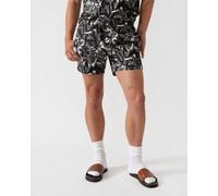 BOSS Orange Piranha Mens Tropical Print Quick-Drying Swim Shorts - Open Grey 062 - Open Grey 062 - XL