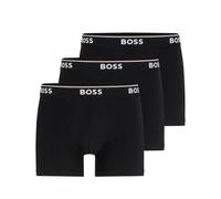 BOSS Mens BoxerBr 3P Power Three-Pack of Stretch-Cotton Boxer Briefs with Logos