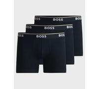 BOSS Orange Power Three Pack Mens Stretch Cotton Boxer Briefs With Logos NOS - Open Blue 480 - Open Blue 480 - L