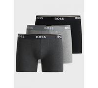 BOSS Orange Power Three Pack Mens Stretch Cotton Boxer Briefs With Logos NOS - Open Grey 061 - Open Grey 061 - M