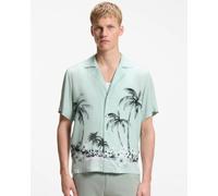 BOSS Orange Rayer Mens Short Sleeve Shirt - Turquoise/Aqua 446