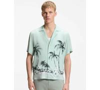 BOSS Orange Rayer Mens Short Sleeve Shirt - Turquoise/Aqua 446 - Turquoise/Aqua 446 - M