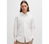 Boss Orange Relegant 6 Mens Regular-Fit Shirt in Cotton Poplin with Kent Collar - White - Size Medium