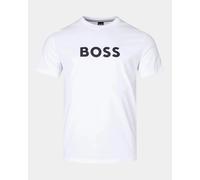 BOSS Cotton-jersey T-shirt with SPF 50+ UV protection, White - Large