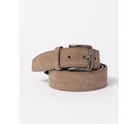 BOSS Orange Ronnie Mens Suede Belt with Logo-Engraved Gunmetal Buckle - Medium Beige 261 - Medium Beige 261 - W36