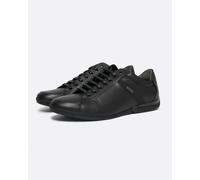 BOSS Mens Saturn Lowp Leather Trainers with Odour-Control Lining Size 11 Black